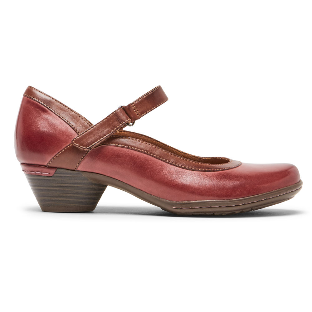 Sapatos Frouxos Rockport Mulher Vermelhas - Cobb Hill Laurel Mary Jane - 76941OLJE